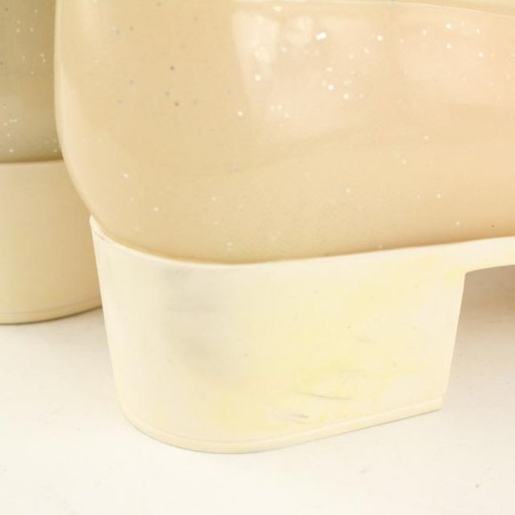 Chanel Size 41 Ivory Camellia Jelly Rain Boot 1216c14 - Picture 10 of 12